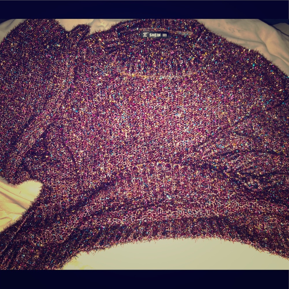 Metallic Eyelash thin sweater
